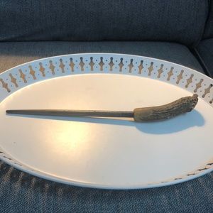 Vintage Hoffman antler bone blade knife sharpener